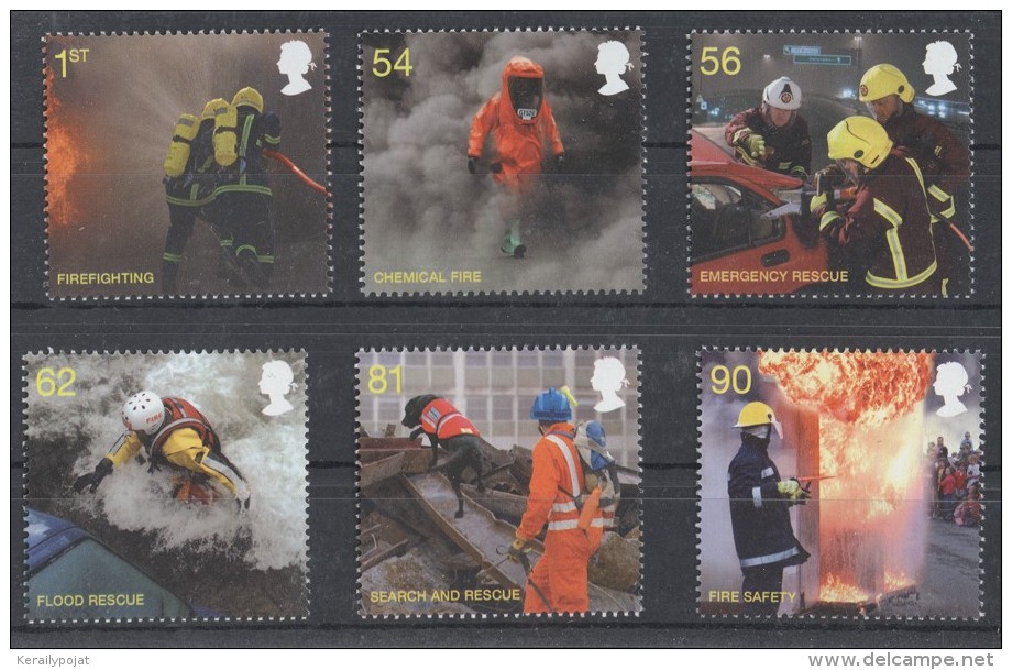 Great Britain - 2009 Fire And Rescue Service MNH__(TH-4141) - Unused Stamps