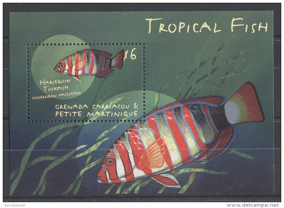 Grenada Grenadines - 2000 Tropical Fish (I) Block (2) MNH__(TH-7698) - Grenada (1974-...)