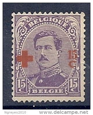 131007514  BELGICA  YVERT   Nº  154  (*) - 1918 Rotes Kreuz