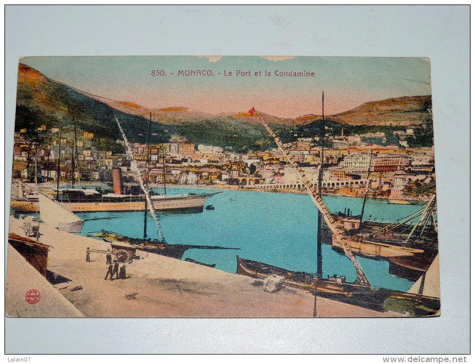 Carte Postale Ancienne : MONACO : Le Port Et La Condamine Avec Voiliers En 1923 - Port