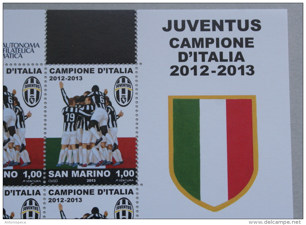 SAN MARINO 2013 - JUVENTUS CAMPIONE D'ITALIA FULL SHEET MNH** - Unused Stamps