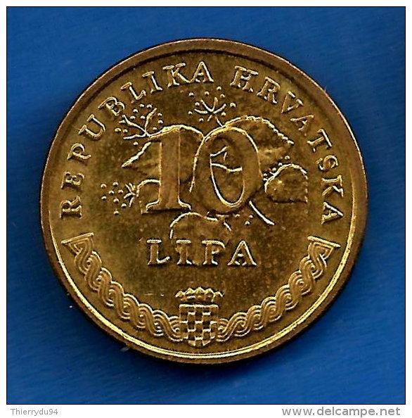 Croatie 10 Lipa 2005 Revers Duhan Plant Uniquement Prix + Port Croatia Skrill Paypal - Croatie