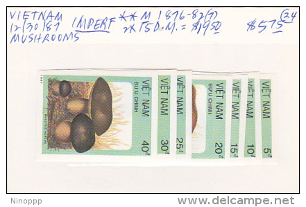 Vietnam1987 Mushrooms Imperforated Set MNH - Vietnam