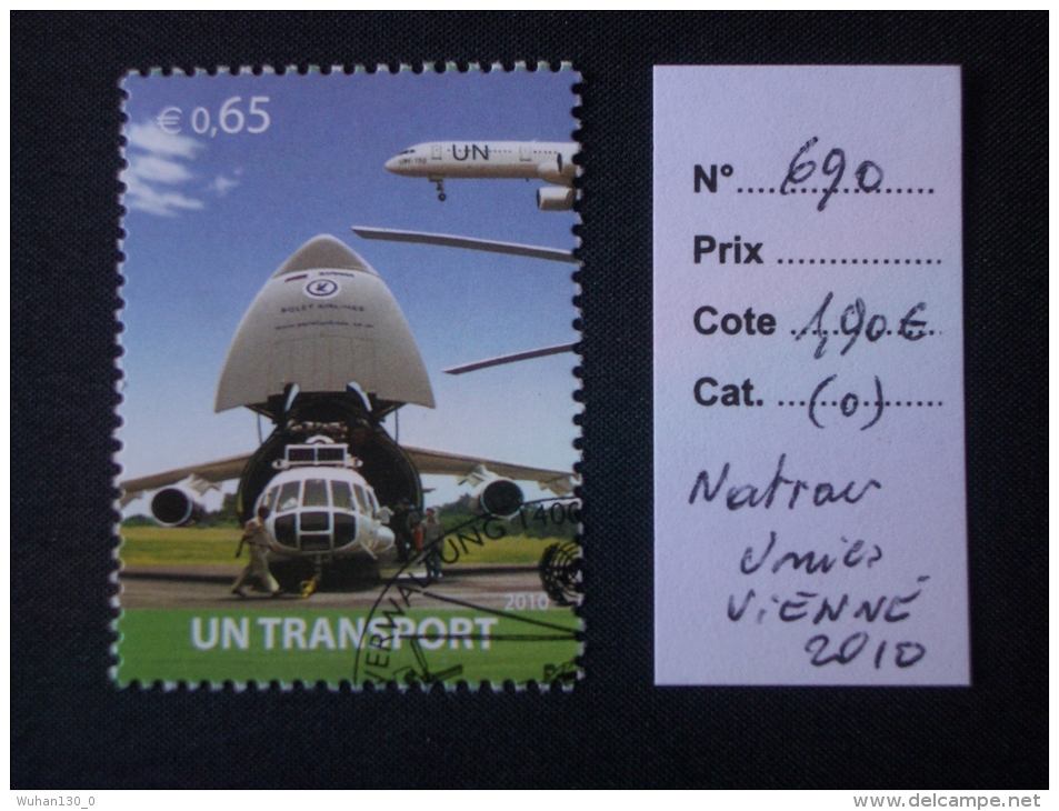 AUTRICHE ( NU . VIENNE )   ( O )  De  2010   "   O N U Transports   "    N° 690          1 Val . - Used Stamps