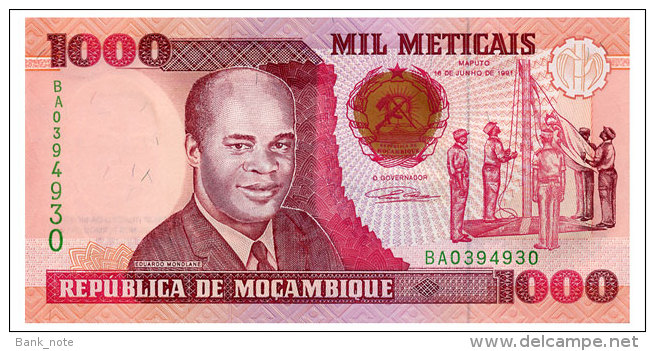 MOZAMBIQUE 1000 METICAIS 1991 Pick 135 Unc - Mozambique