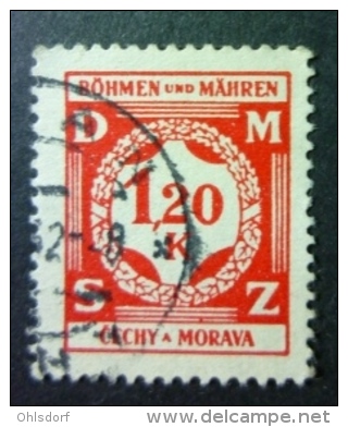 BÖHMEN UND MÄHREN - DIENSTMARKEN 1941: Mi 7, O - KOSTENLOSER VERSAND AB 10 EURO - Used Stamps
