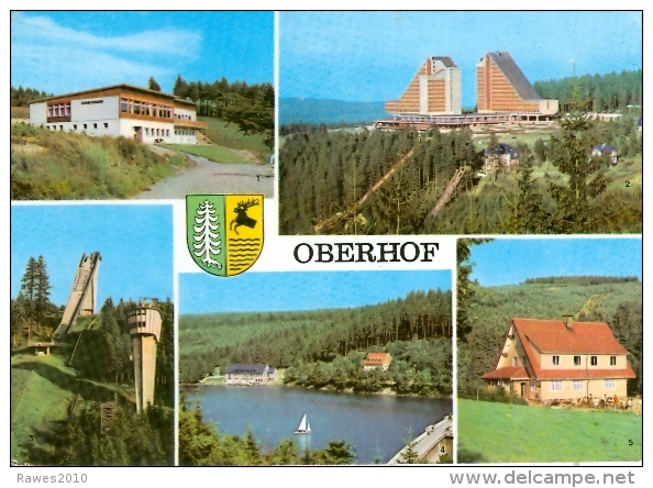 AK 1975 DDR Oberhof Skisprungschanze Interhotel Lütschetalsperre Waldgaststätte Kanzlersgrund - Oberhof