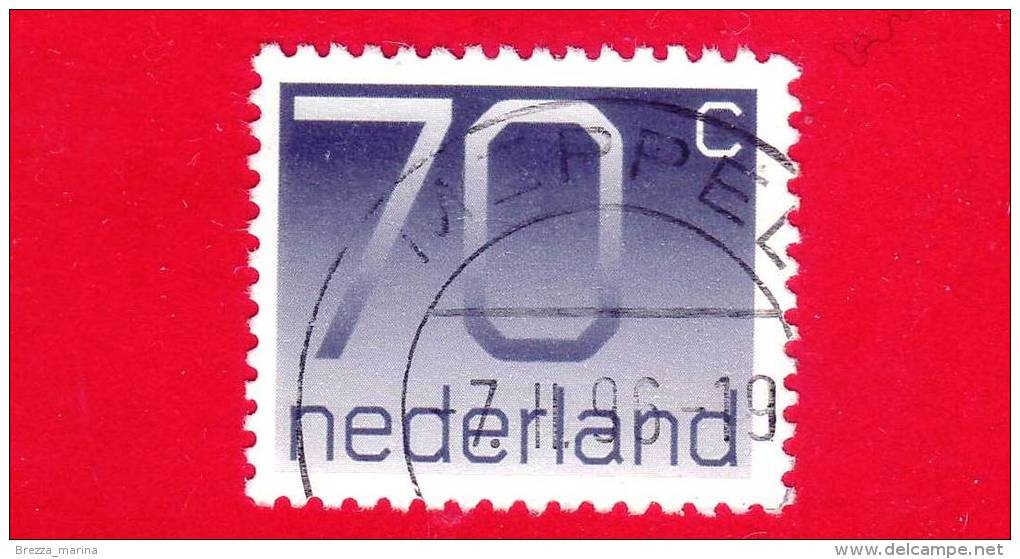 OLANDA - USATO - 1991 - Numero - Figura Tipo 'Crouwel' - 70 C - Oblitérés