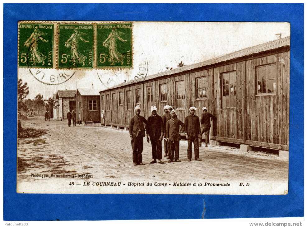 33 BASSIN D' ARCACHON LE COURNEAU HOPITAL DU CAMP MALADES EN PROMENADE CLICHE RARE - Autres & Non Classés