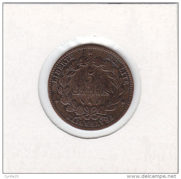 5  CENTIMES Bronze 1881 A - Autres & Non Classés