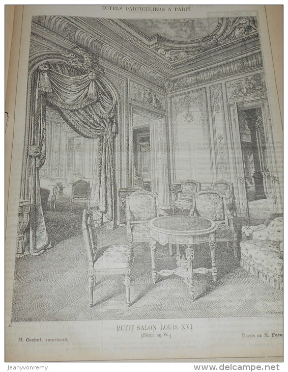 La Semaine Des Constructeurs. N°49. 4 Juin 1887. Petit Salon Louis XVI. Projet De Train Continu Pour... - Magazines - Before 1900