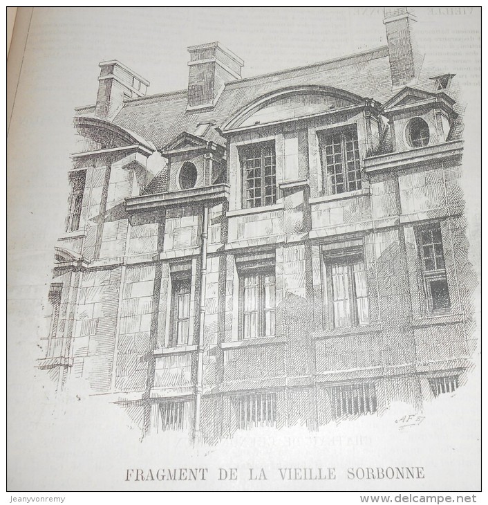 La Semaine Des Constructeurs. N°50. 11 Juin 1887. Fragment De La Vieille Sorbonne. Château De Chenonceaux. - Magazines - Before 1900