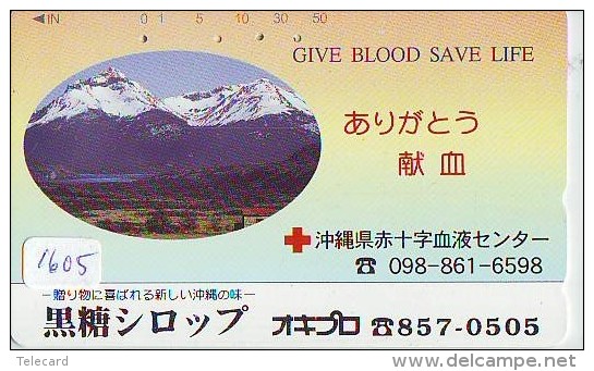 Telecarte Japon * Croix Rouge (1605) PHONECARD JAPAN * Red Cross * TELEFONKARTE * ROTES KREUZ * - Advertising