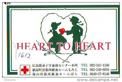 Telecarte Japon * Croix Rouge (1612) PHONECARD JAPAN * Red Cross * TELEFONKARTE * ROTES KREUZ * - Advertising