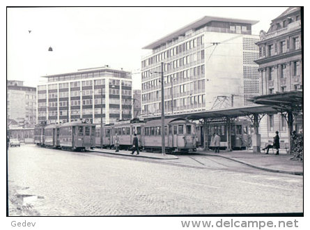 Tramways Balois, Bâle Terminus D´Aeschenplatz, Photo 1967 BVA , BEB 195.1 - Bâle