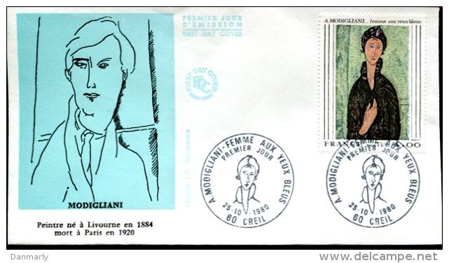 FDC 25/10/80 : Modigliani - Andere & Zonder Classificatie