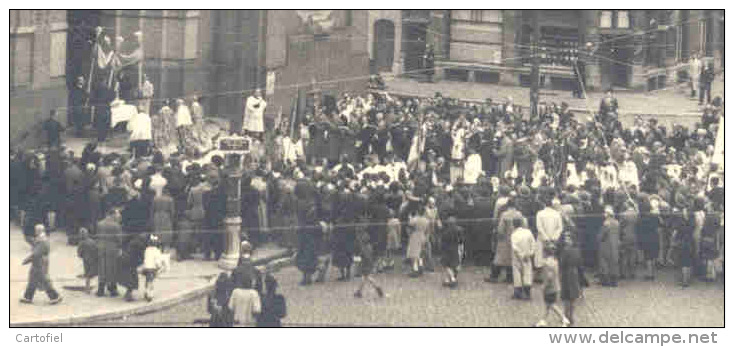 IXELLES-BENEDICTION DE L´EGLISE-DE L´ANNONCIATION-1946-CARTE PHOTO-DOCUMENT HISTORIQUE-CARTE VIERGE-VOYEZ 2 SCANS! ! - Elsene - Ixelles