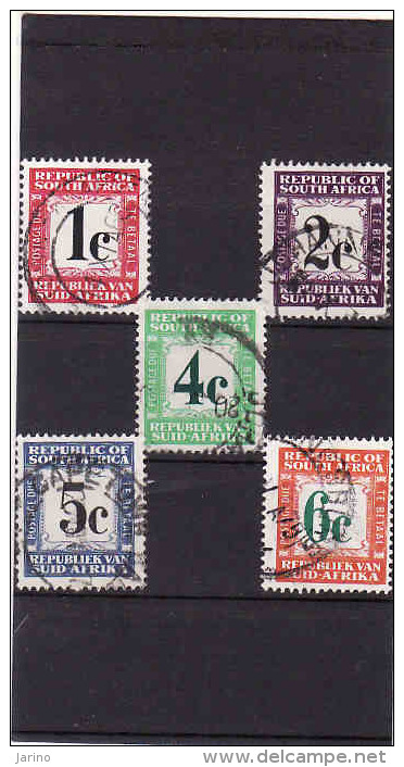 Afrique Du Sud-South Africa 1961,Timbres-taxe = Postage Due 1961, Oblitérés-used - Strafport