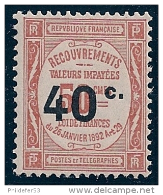 Timbres Taxe  1917-26  Lot 4 Timbres   Y&T N° 50-51-52-54 - Autres & Non Classés