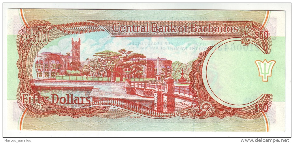 Barbados 50 Dollars 1989 UNC, Replacement Banknote (!) - Barbades
