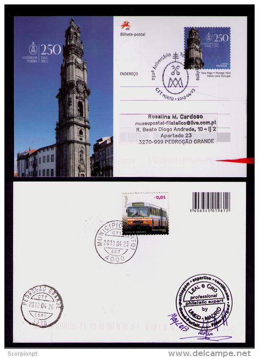 Portugal 250 Years Torres Dos Clérigos Watchers Horlogerie Monuments Architecture Entier Postal Stationery Sp2475 - Horloges