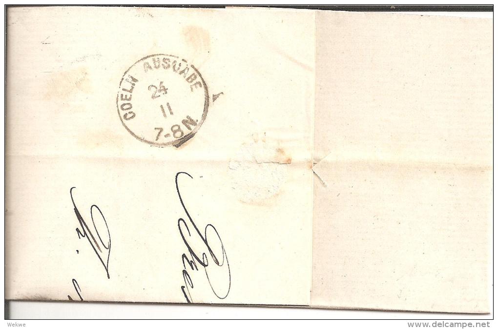 BRS050/ Brief, Grosses Brustschild, Mi.Nr. 19, Breslau Freiburger Bahnhof 1872 Papierfabrik Wiskott Nach Coeln - Briefe U. Dokumente