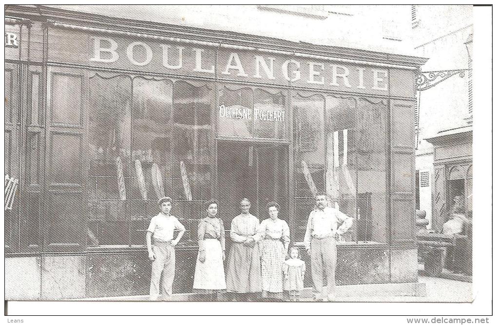 REPRODUCTION D'une Carte Ancienne BOULANGERIE - Winkels