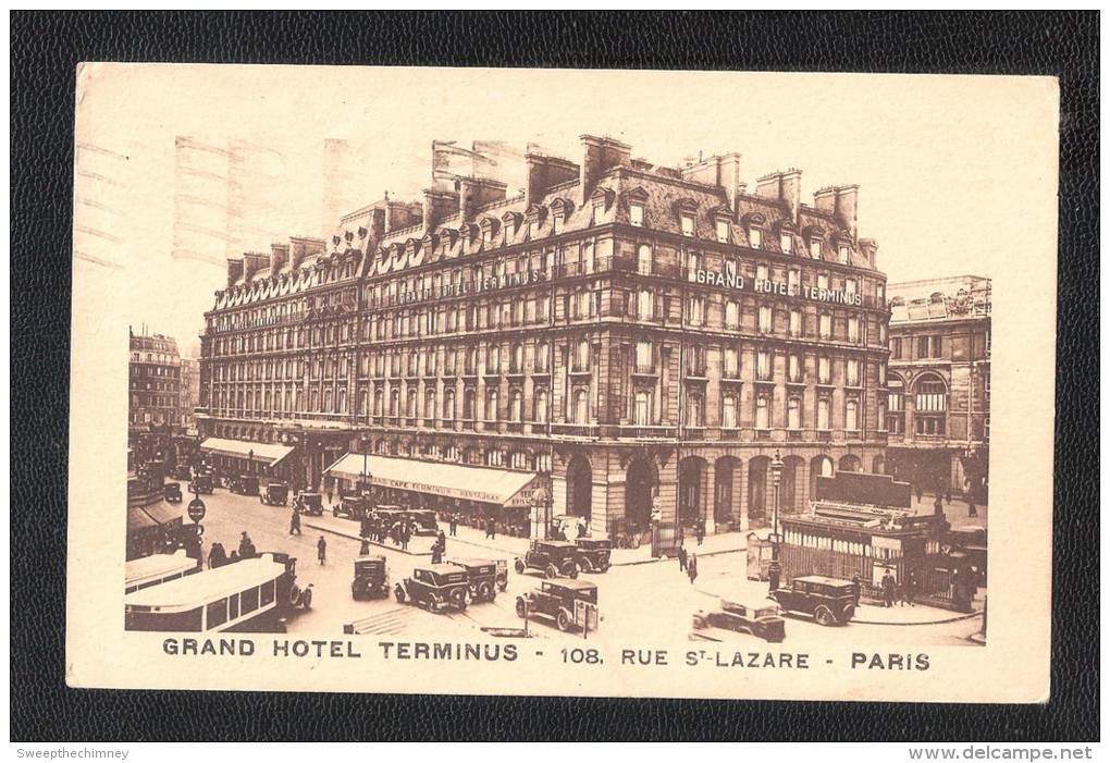 PARIS (VIIIe) - Grand Hotel "TERMINUS" 108 Rue St-Lazare USED STAMP REMOVED - Cafés, Hoteles, Restaurantes