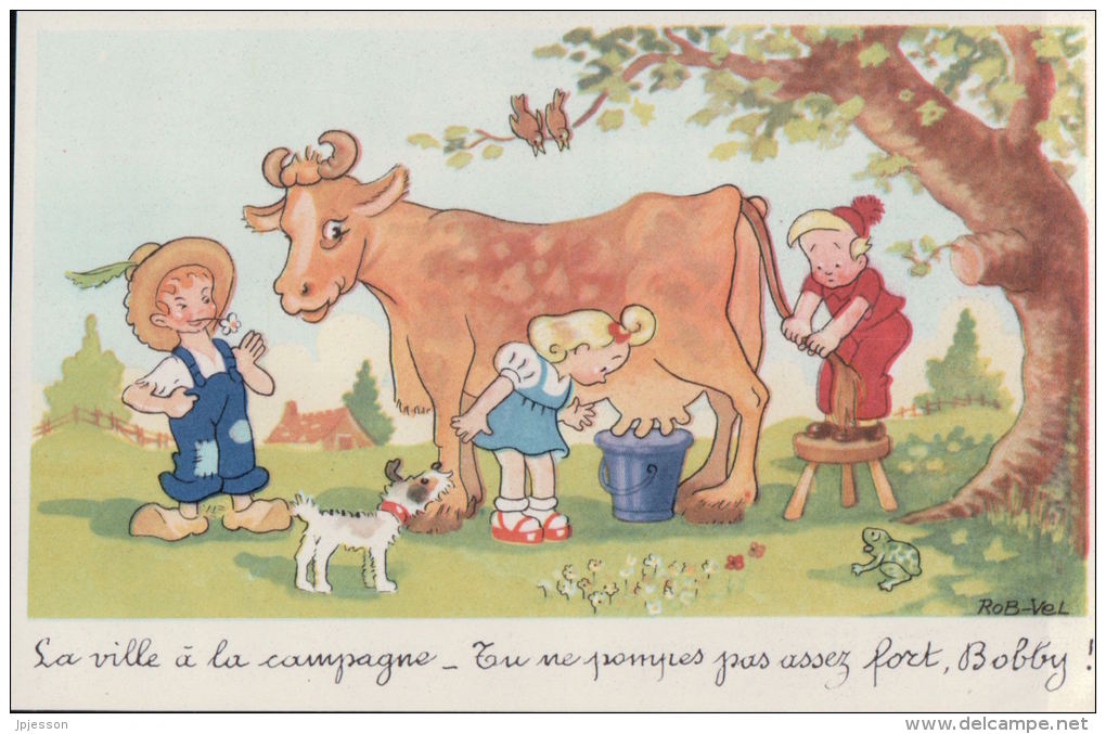 ROB VEL  ILLUSTRATEUR  HUMORISTIQUE ENFANTS   ANIMAUX - Robert