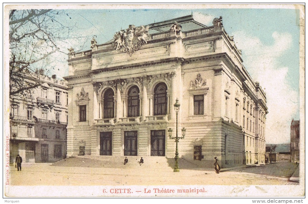 5206. Postal CETTE (Pyrenées Atlantiques). Theatre Municipal - Otros & Sin Clasificación