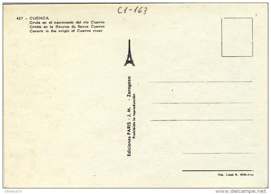 CUENCA  - Gruta En El  Nascimento Del Rio Cuervo - 2 Scans - ESPAÑA - Cuenca