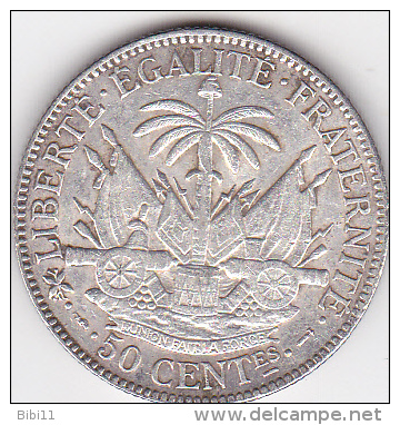 HAITI .50 CENTIMES 1895 (PARIS) .ARGENT - Haiti