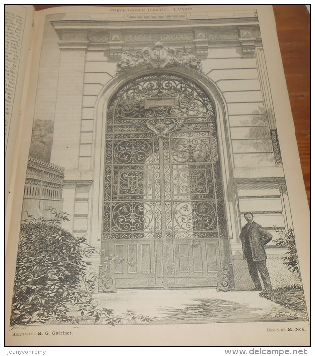 La Semaine Des Constructeurs. N°5.  30 Jullet 1887. Porte-Grille D'Hôtel à Paris. Bouveries, Vacheries, Mangeoires... - Revues Anciennes - Avant 1900