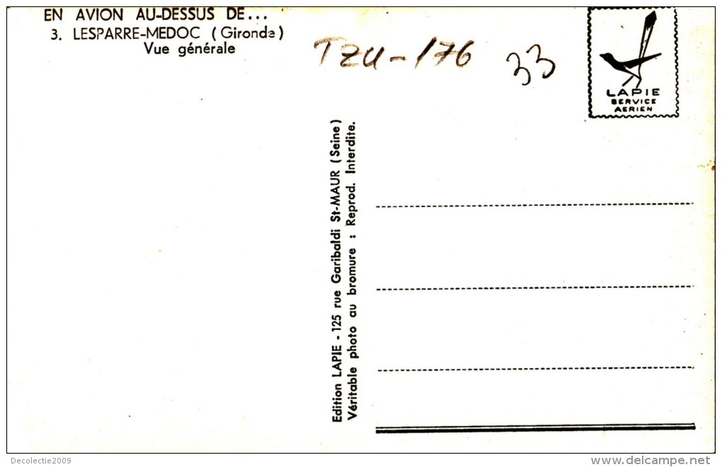 TZU176 Les[arre Medoc Vue Generale    2  Scans - Lesparre Medoc