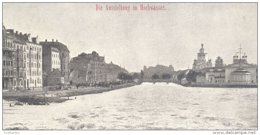 ALTE POSTKARTE MÜNCHEN DIE AUSSTELLUNG IM HOCHWASSER Inondation Flood Cpa Postcard AK Ansichtskarte Muenchen - Überschwemmungen