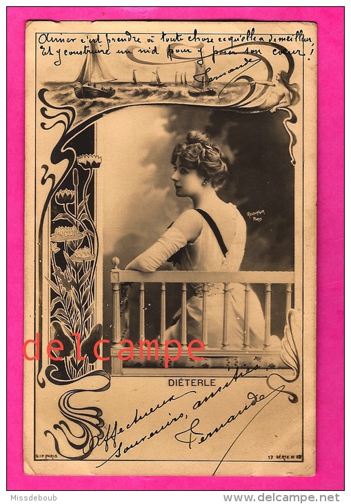 DIETERLE  - Actrice, Demi Mondaine, Cocotte, Courtisane - 1901  Reutlinger Paris -  Actress, Woman, Courtesan - Cabarets
