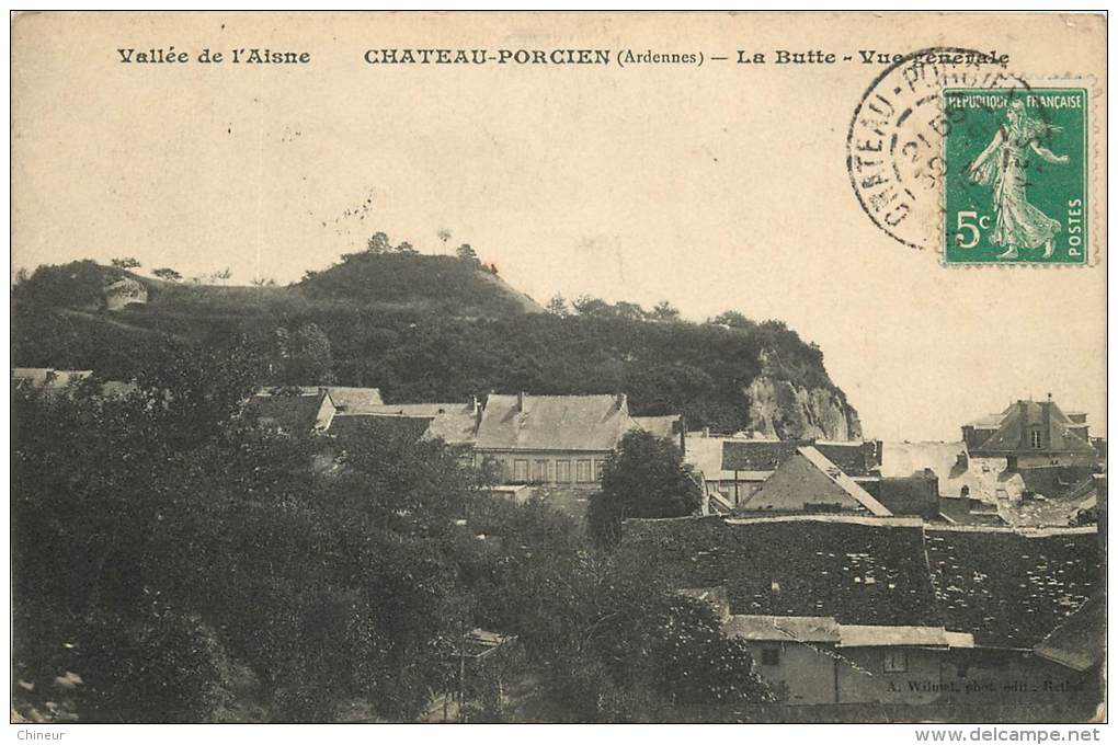 CHATEAU PORCIEN LA BUTTE VUE GENERALE - Chateau Porcien