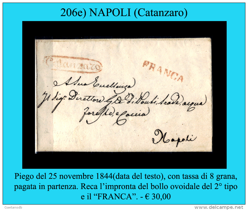 Catanzaro-00206e - - 1. ...-1850 Prefilatelia