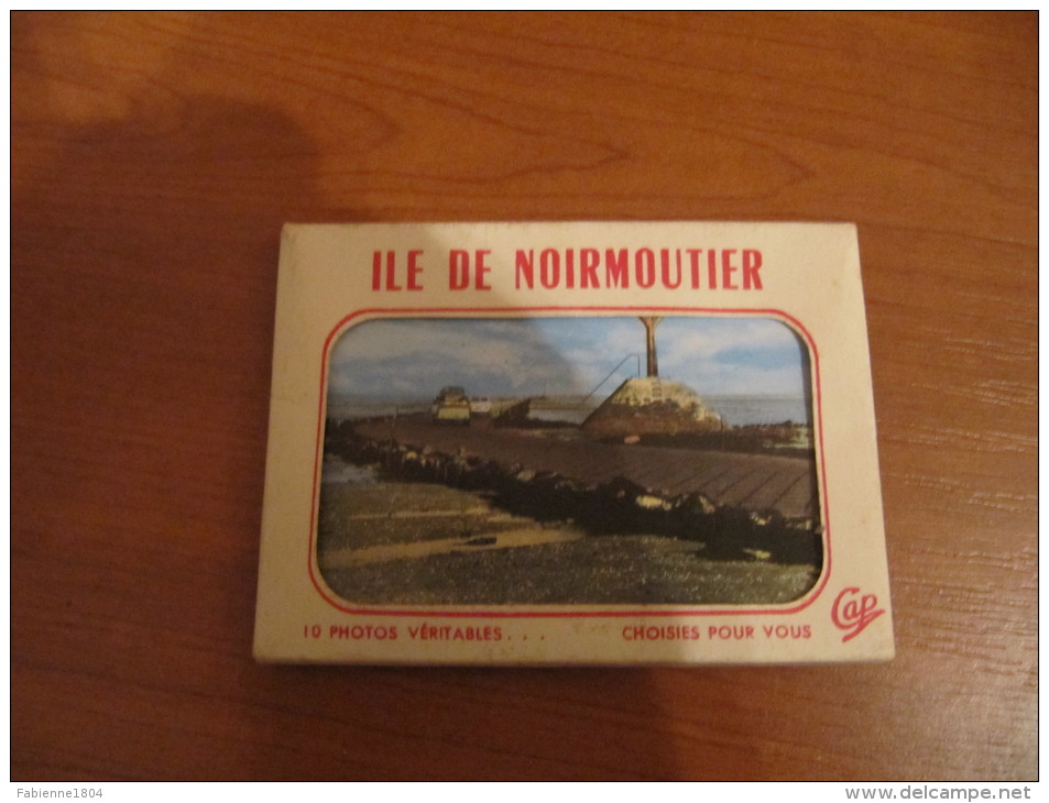 85 ILE DE NOIRMOUTIER CARNET CPSM COMPLET 10 MIGNONETTES 9 X 6.5 CM - Noirmoutier