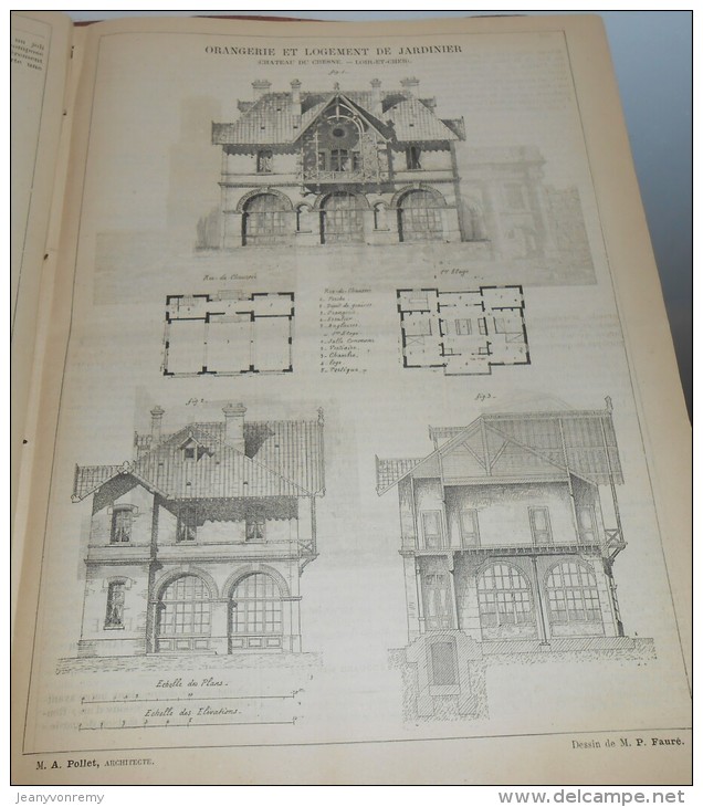 La Semaine Des Constructeurs. N°9.  27  Août 1887. Orangerie Et Logement De Jardinier. Voyage Archéologique En Tunisie. - Magazines - Before 1900