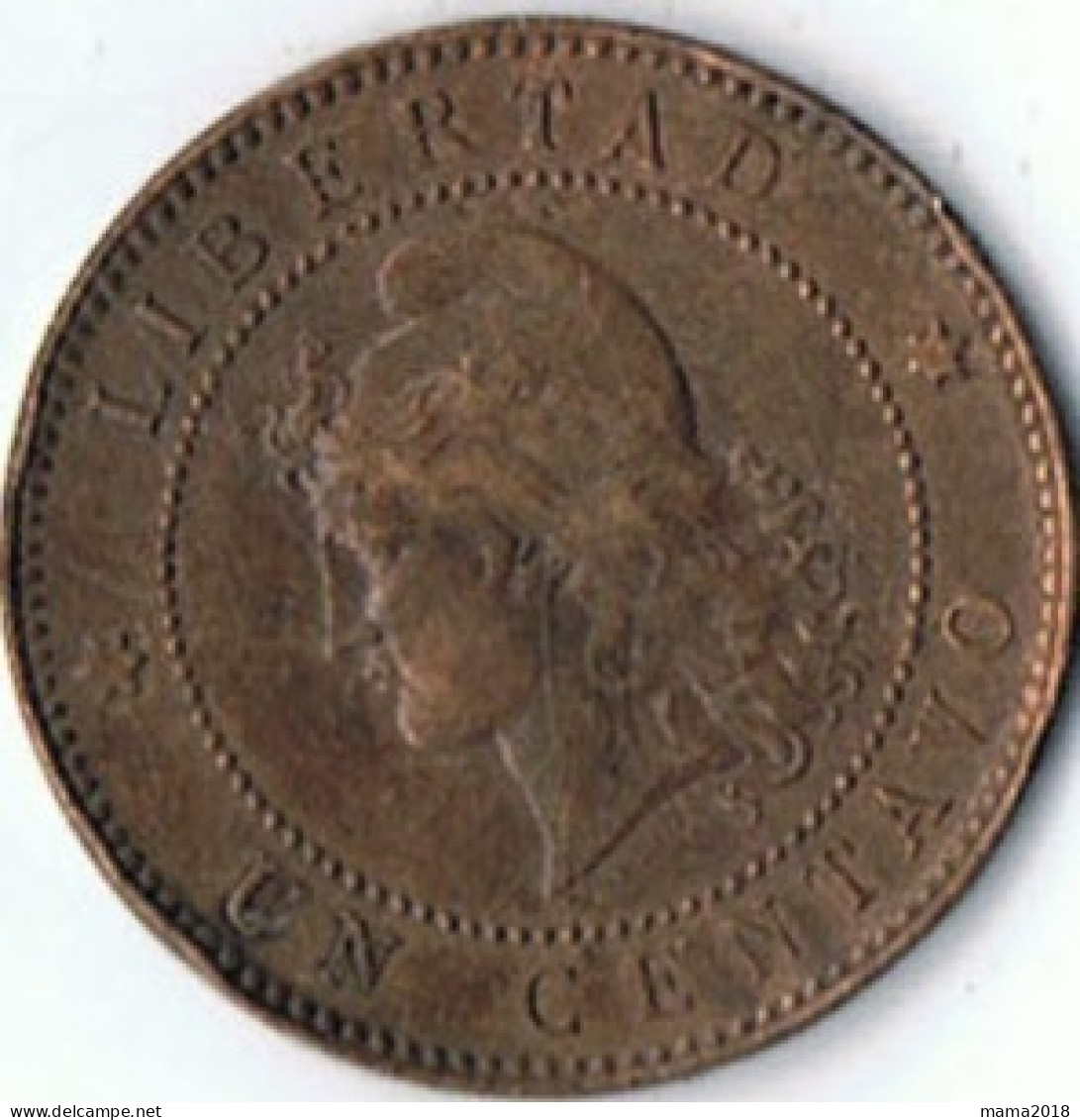 Un  Centavos   Argentina   1890    (  Bords Piece   Avec Petits Coups ) - Argentine