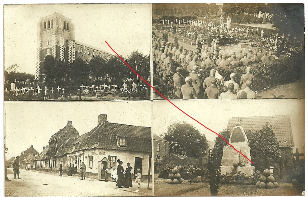 Wk1914 ( 1 Carte Photo ) Frankreich ? / Gottesdienst/Kirche Èglise >/ Grabstein / Denkmal / Soldaten - War 1914-18