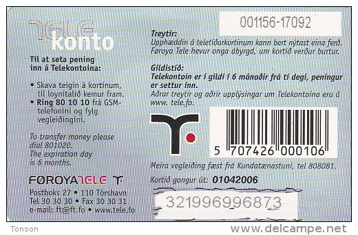 Faroe Islands, 100 Kr, Funny ´Face´, 2 Scans,    01.04.2006 - Islas Faroe