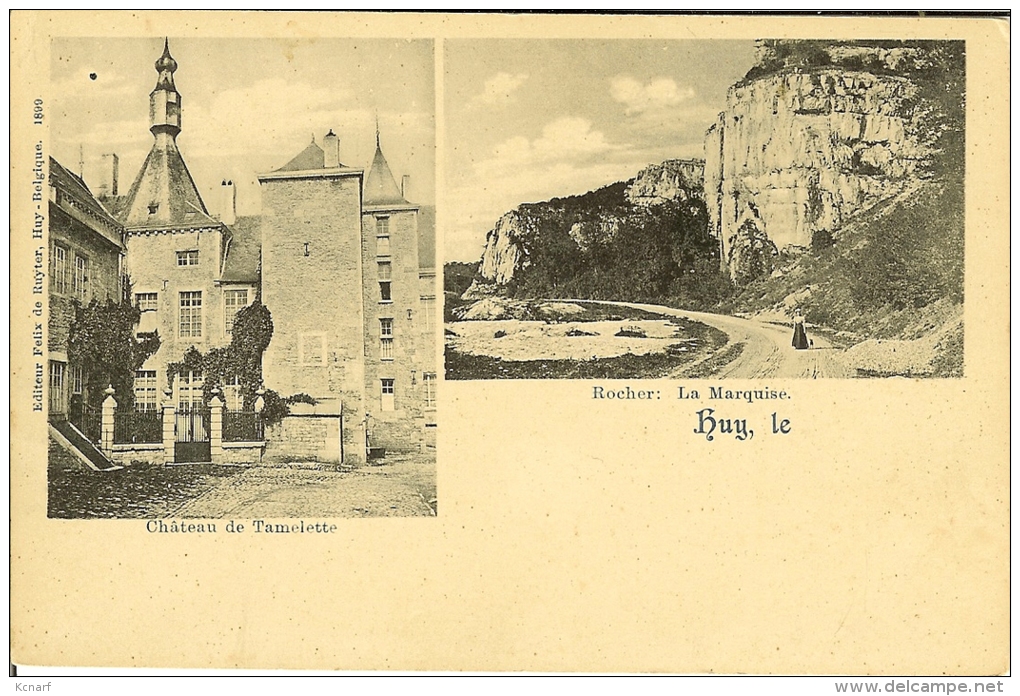 CP De HUCCORGNE " Château De Tamelette / Rocher La Marquise HUY " . - Wanze