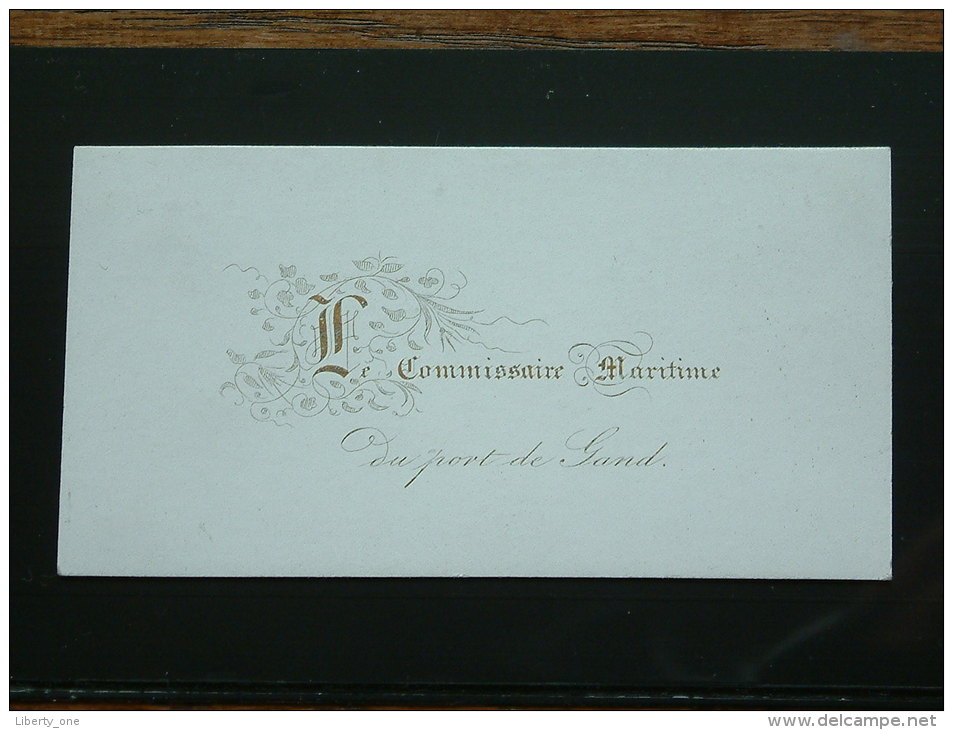 Le Commissaire MARITIME Au Port De GAND ( Porcelein / Porcelaine - Zie Details Foto ) ! - Visitekaartjes