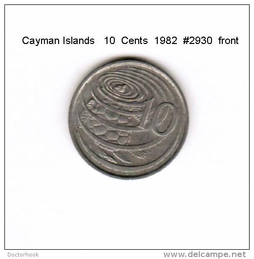 CAYMAN ISLANDS    10  CENTS  1982  (KM # 3) - Kaimaninseln