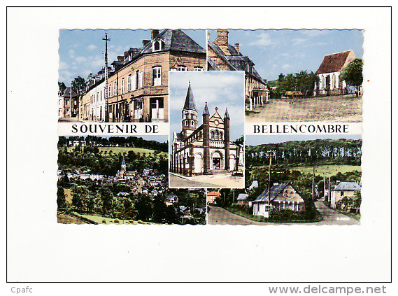 Carte 1960 BELLENCOMBRE / Multivues: Route De Dieppe,prieuré,vue Générale,église,grande Rue - Bellencombre