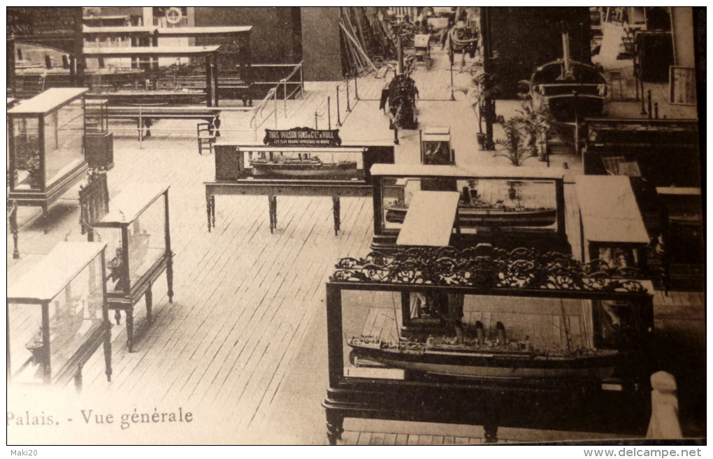 (33).BORDEAUX.EXPOSITION MARITIME.LE GRAND PALAIS.MAQUETTES DE BATEAUX+++CIRCULE 1907.TBE. - Bordeaux