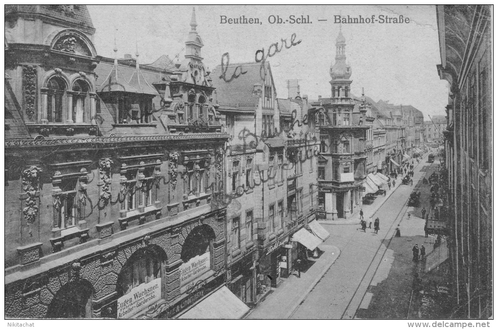 HAUTE-SILESIE-BEUTHEN-Rue De La Gare - Polen