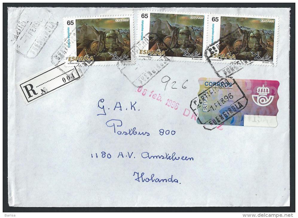 Registered Cover From Fuengirola To Netherland; 01-02-1996 - Storia Postale